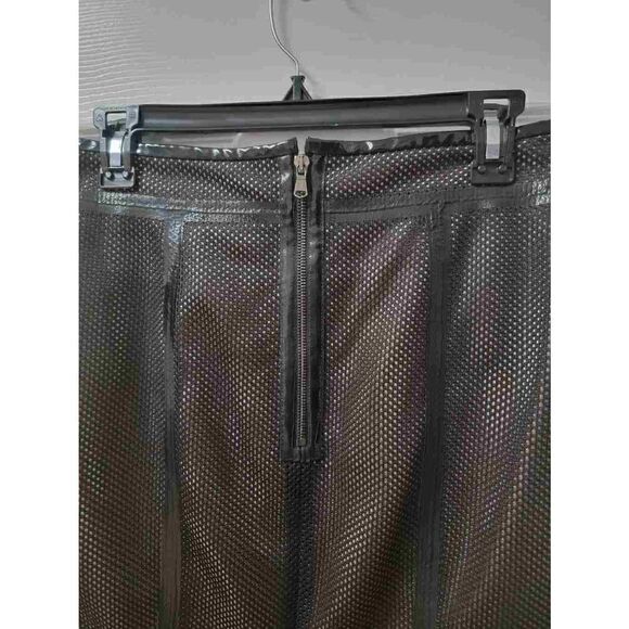 Red Valentino Leather "Fishnet" Pencil Skirt M - Picture 4 of 11